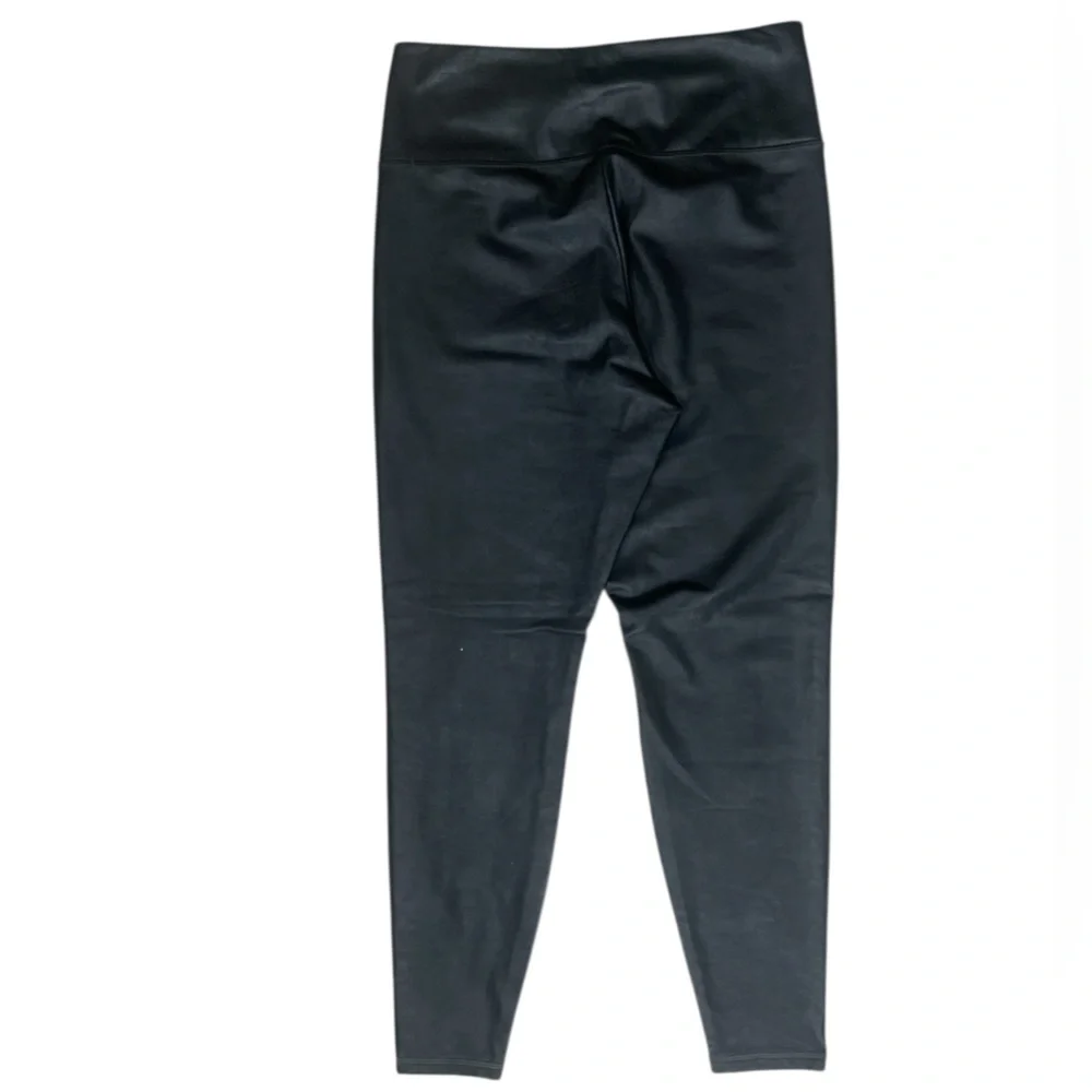 Athleta “All Over Gleam” Black Faux Leather  Leggings (N-1)